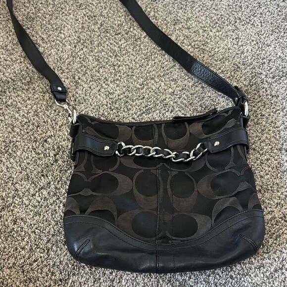 Coach Signature black Crossbody Bag - Picture 1 of 6